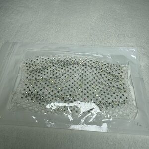 NWT Elegant Rhinestone Mesh Face Mask